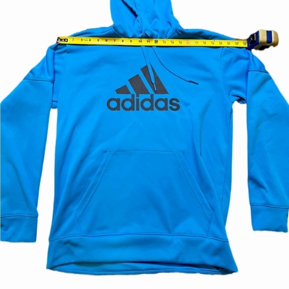 Mens Blue Adidas Hoodie- Mens Cream Colored Polo Shirt - Picture 3 of 6